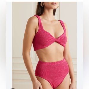 Brand new with tags Jamie Hunza G swimsuit. Raspberry color.